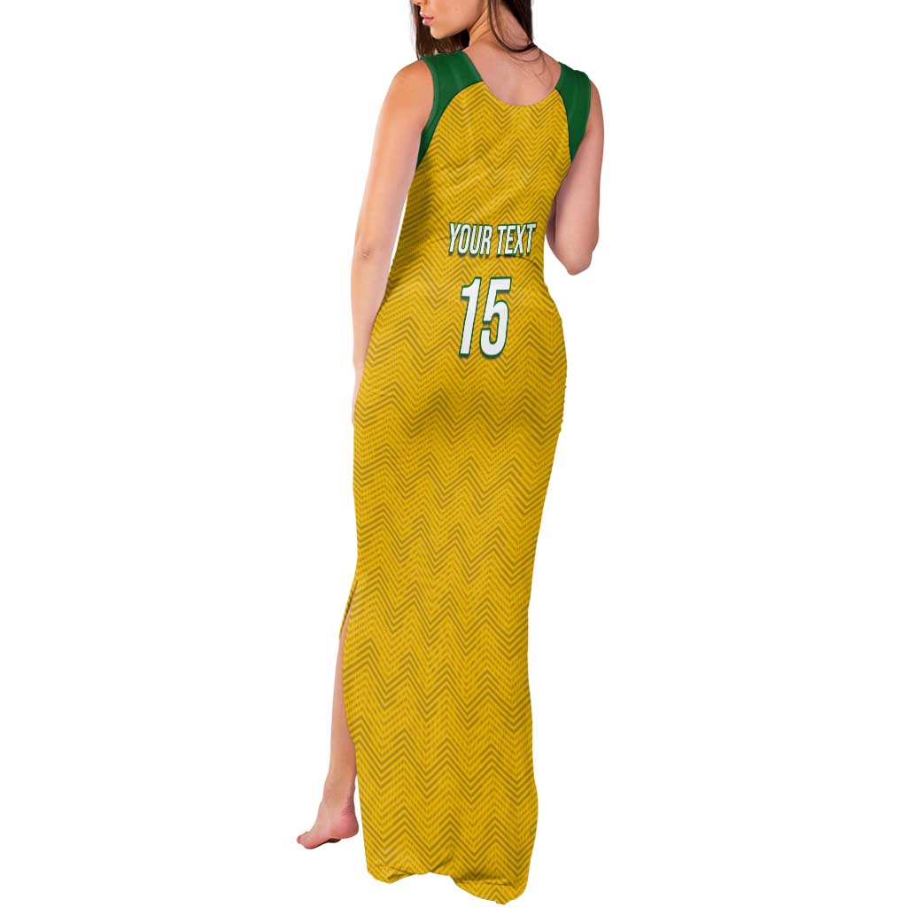 Custom Dominica Football Tank Maxi Dress Sisserou Parrot Yellow Color - Wonder Print Shop