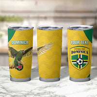 Custom Dominica Football Tumbler Cup Sisserou Parrot Yellow Color - Wonder Print Shop