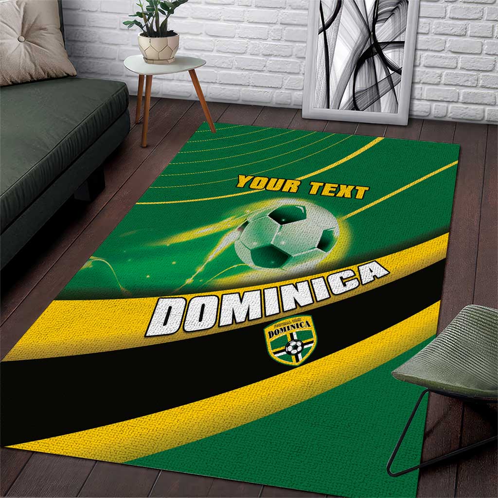 Personalised Dominica Football Area Rug Sporty Style - Wonder Print Shop