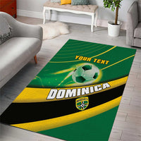 Personalised Dominica Football Area Rug Sporty Style - Wonder Print Shop