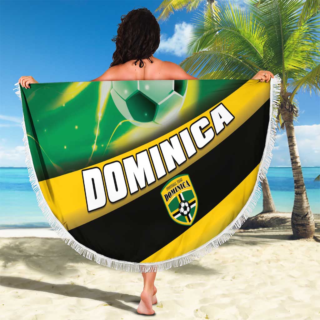 Personalised Dominica Football Beach Blanket Sporty Style - Wonder Print Shop