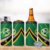 Personalised Dominica Football 4 in 1 Can Cooler Tumbler Sporty Style - Wonder Print Shop