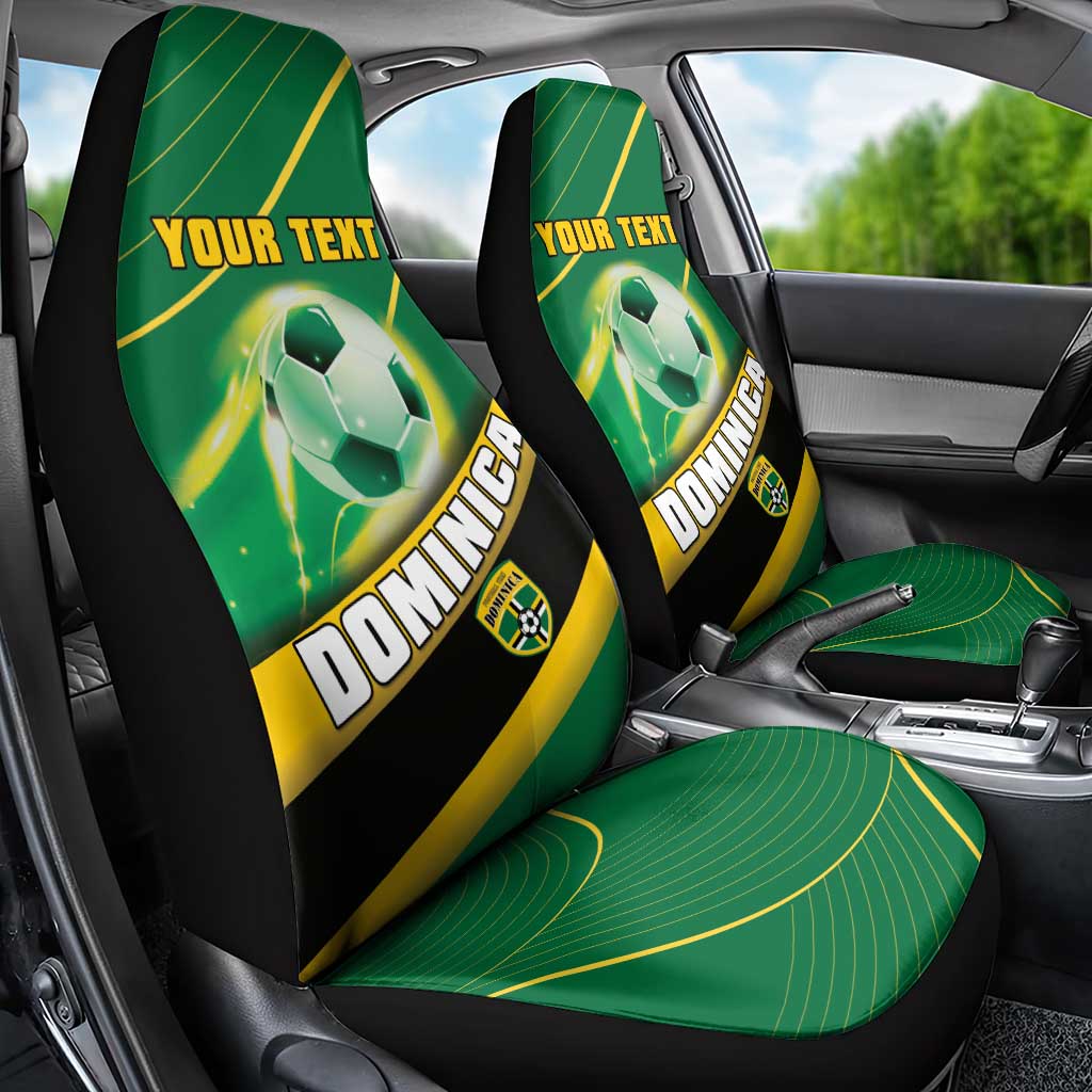 Personalised Dominica Football Car Seat Cover Sporty Style - Wonder Print Shop