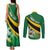 Personalised Dominica Football Couples Matching Tank Maxi Dress and Long Sleeve Button Shirt Sporty Style - Wonder Print Shop