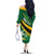 Personalised Dominica Football Family Matching Off The Shoulder Long Sleeve Dress and Hawaiian Shirt Sporty Style - Wonder Print Shop
