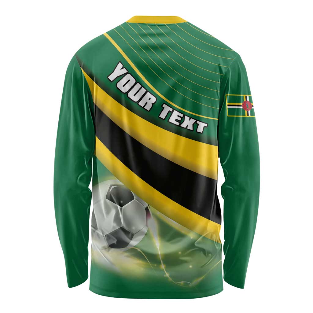 Personalised Dominica Football Long Sleeve Shirt Sporty Style - Wonder Print Shop