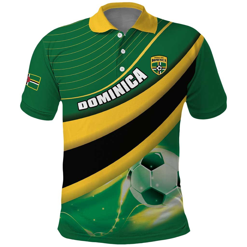 Personalised Dominica Football Polo Shirt Sporty Style - Wonder Print Shop
