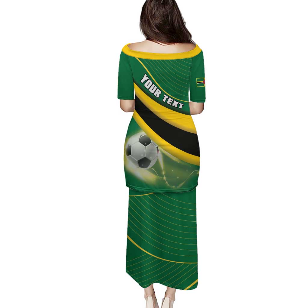 Personalised Dominica Football Puletasi Sporty Style - Wonder Print Shop