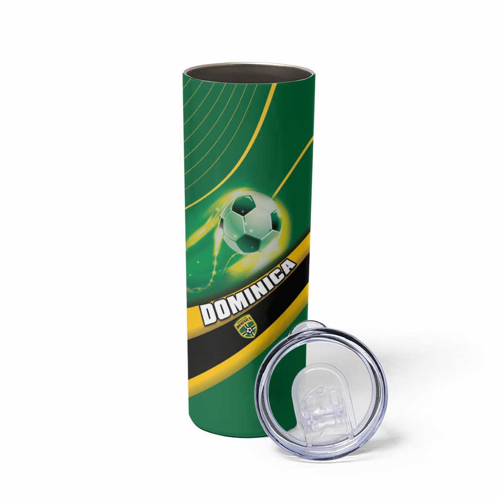 Personalised Dominica Football Skinny Tumbler Sporty Style - Wonder Print Shop