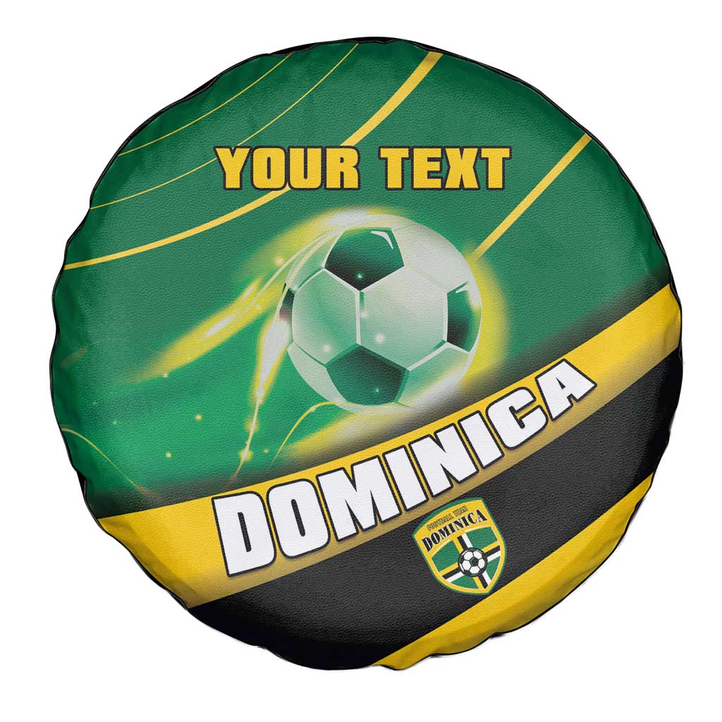 Personalised Dominica Football Spare Tire Cover Sporty Style - Wonder Print Shop