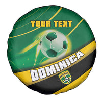 Personalised Dominica Football Spare Tire Cover Sporty Style - Wonder Print Shop