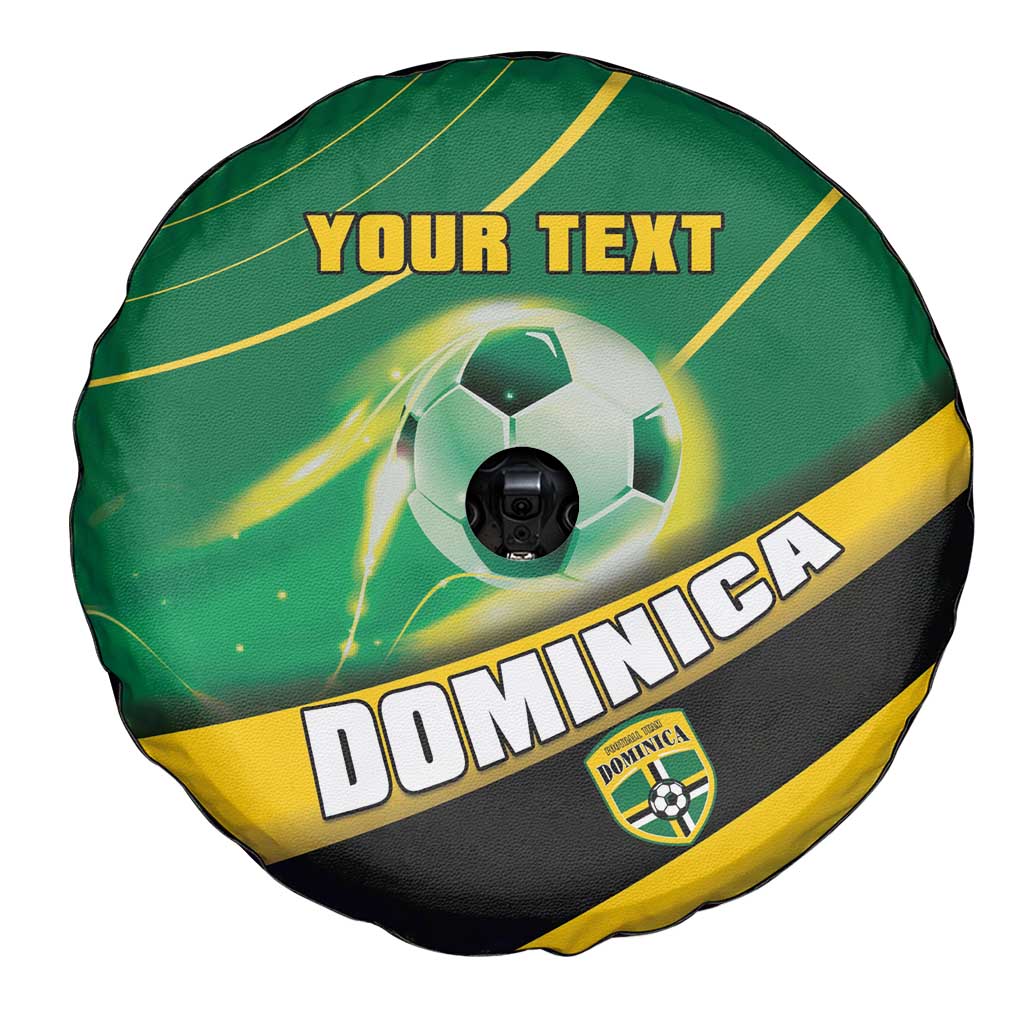 Personalised Dominica Football Spare Tire Cover Sporty Style - Wonder Print Shop