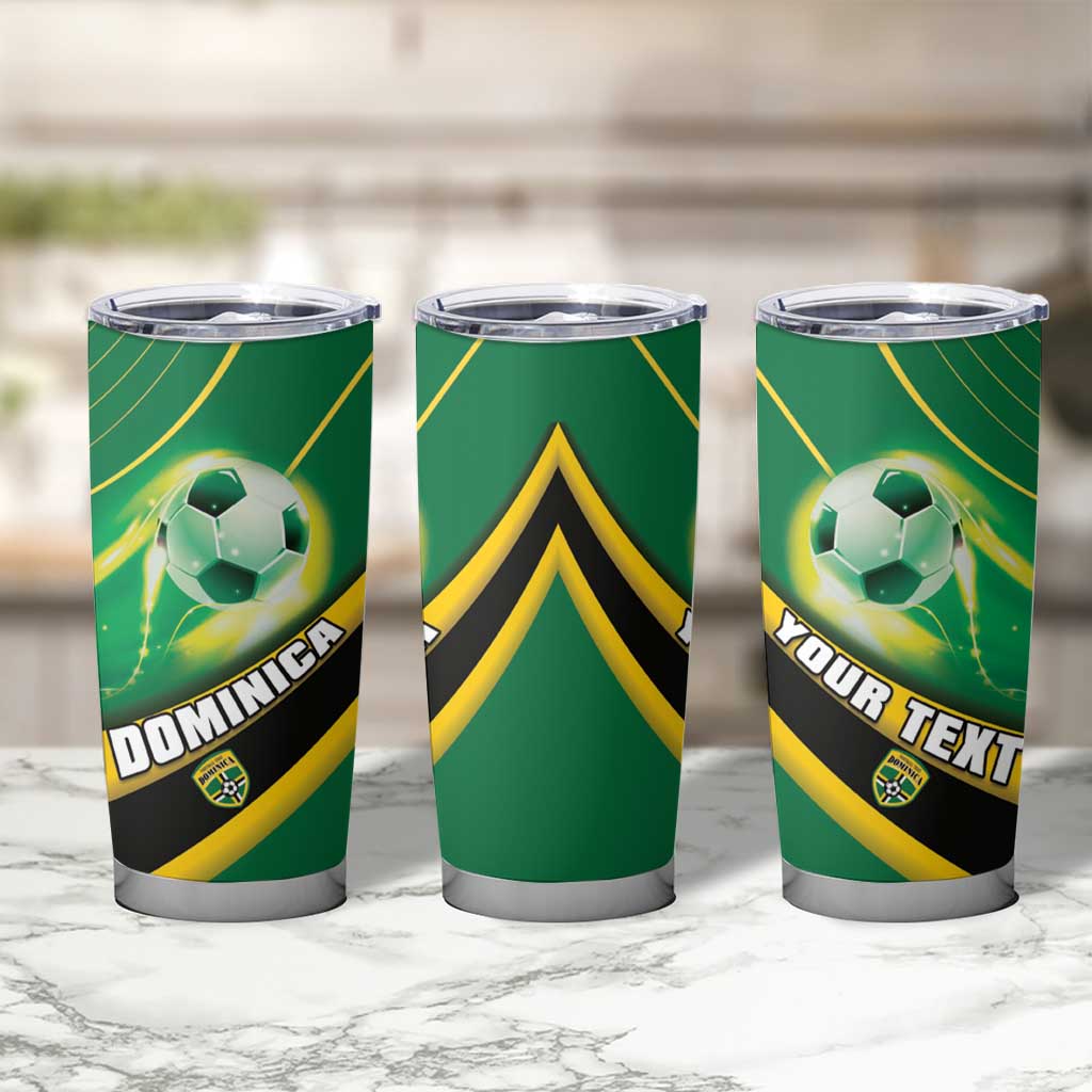 Personalised Dominica Football Tumbler Cup Sporty Style - Wonder Print Shop
