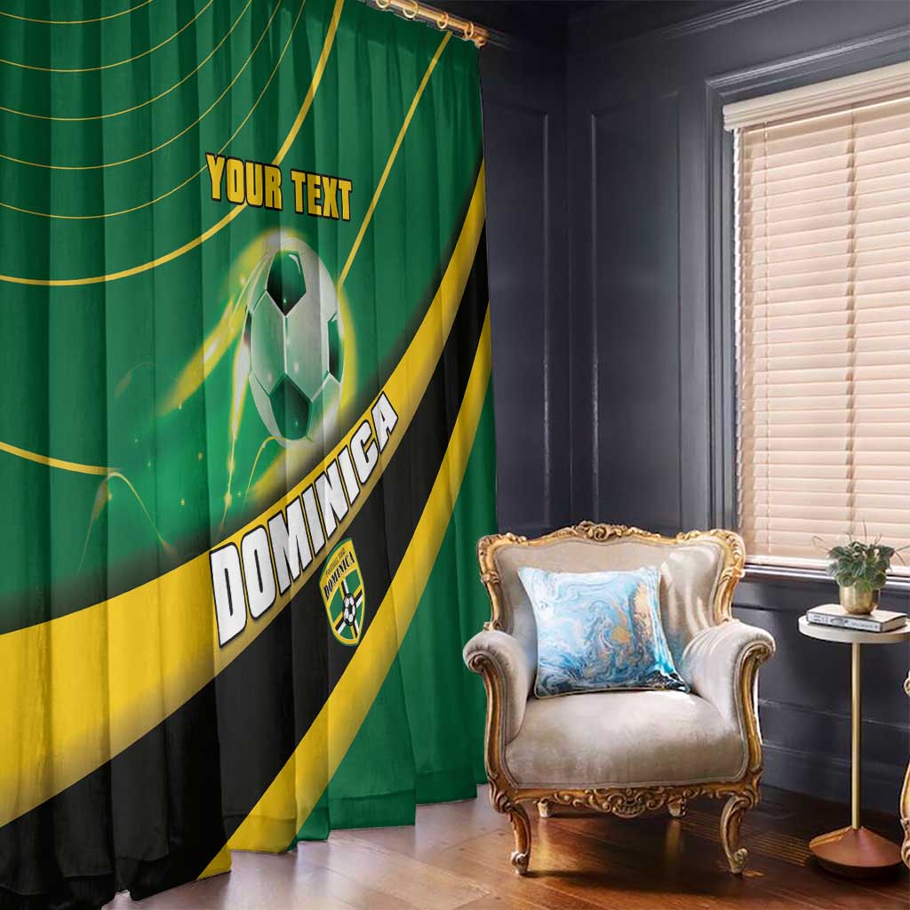 Personalised Dominica Football Window Curtain Sporty Style - Wonder Print Shop