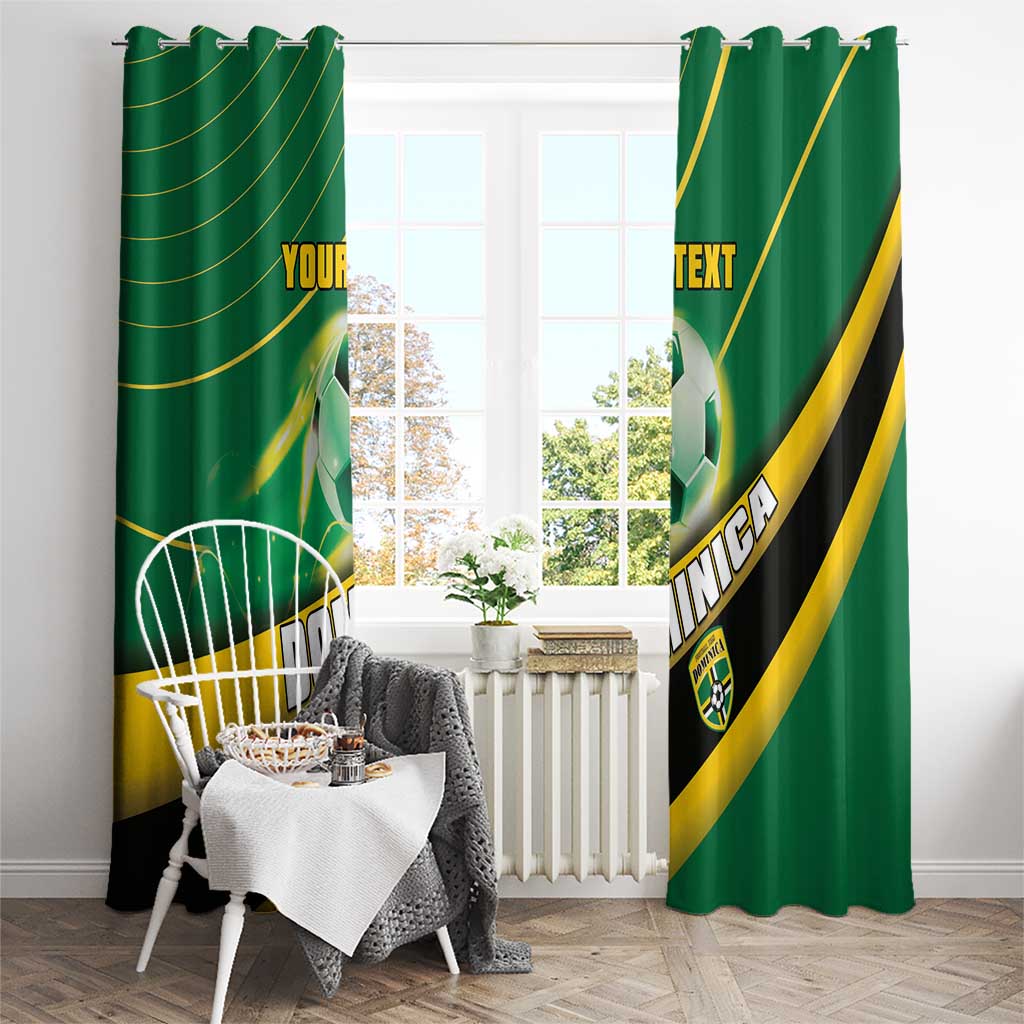 Personalised Dominica Football Window Curtain Sporty Style - Wonder Print Shop