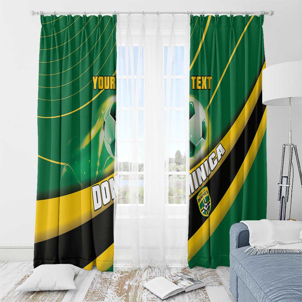 Personalised Dominica Football Window Curtain Sporty Style - Wonder Print Shop