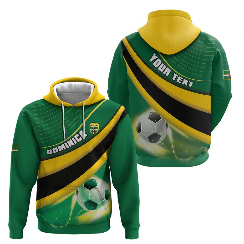 Personalised Dominica Football Zip Hoodie Sporty Style - Wonder Print Shop