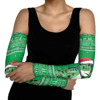 Funny Christmas Portland Frog Protest Arm Sleeves Merry Frog-mas - Wonder Print Shop