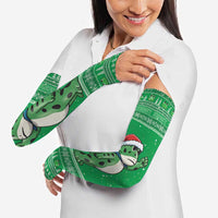 Funny Christmas Portland Frog Protest Arm Sleeves Merry Frog-mas - Wonder Print Shop