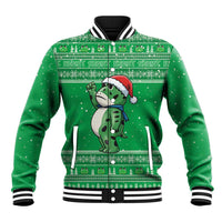 Funny Christmas Portland Frog Protest Baseball Jacket Merry Frog-mas - Wonder Print Shop