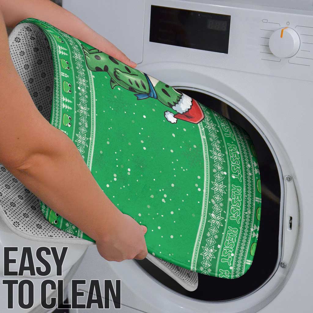 Funny Christmas Portland Frog Protest Bathroom Set Merry Frog-mas - Wonder Print Shop