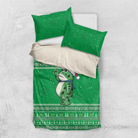 Funny Christmas Portland Frog Protest Bedding Set Merry Frog-mas - Wonder Print Shop
