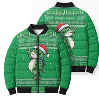 Funny Christmas Portland Frog Protest Bomber Puffer Jacket Merry Frog-mas - Wonder Print Shop