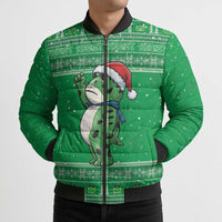 Funny Christmas Portland Frog Protest Bomber Puffer Jacket Merry Frog-mas - Wonder Print Shop