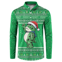 Funny Christmas Portland Frog Protest Button Sweatshirt Merry Frog-mas - Wonder Print Shop