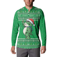 Funny Christmas Portland Frog Protest Button Sweatshirt Merry Frog-mas - Wonder Print Shop