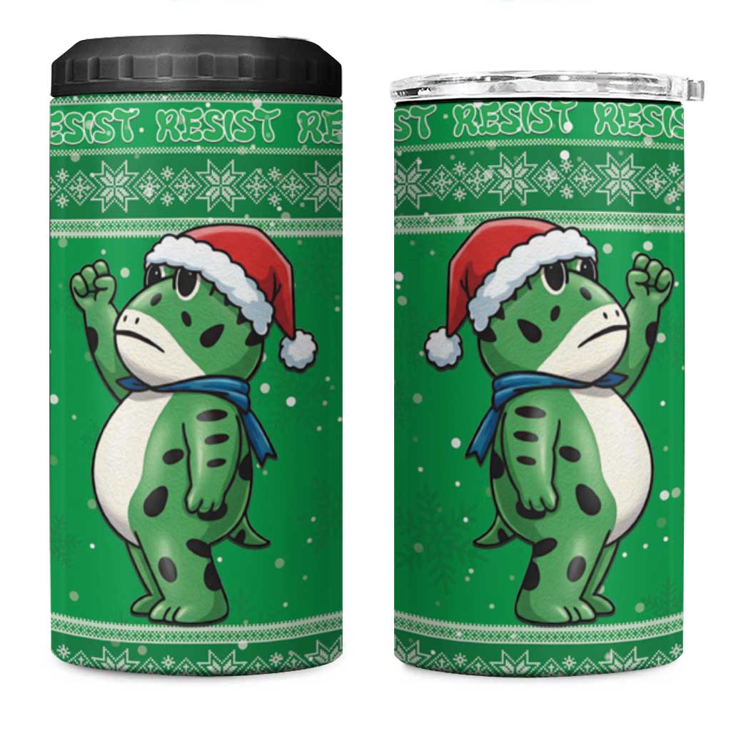Funny Christmas Portland Frog Protest 4 in 1 Can Cooler Tumbler Merry Frog-mas - Wonder Print Shop