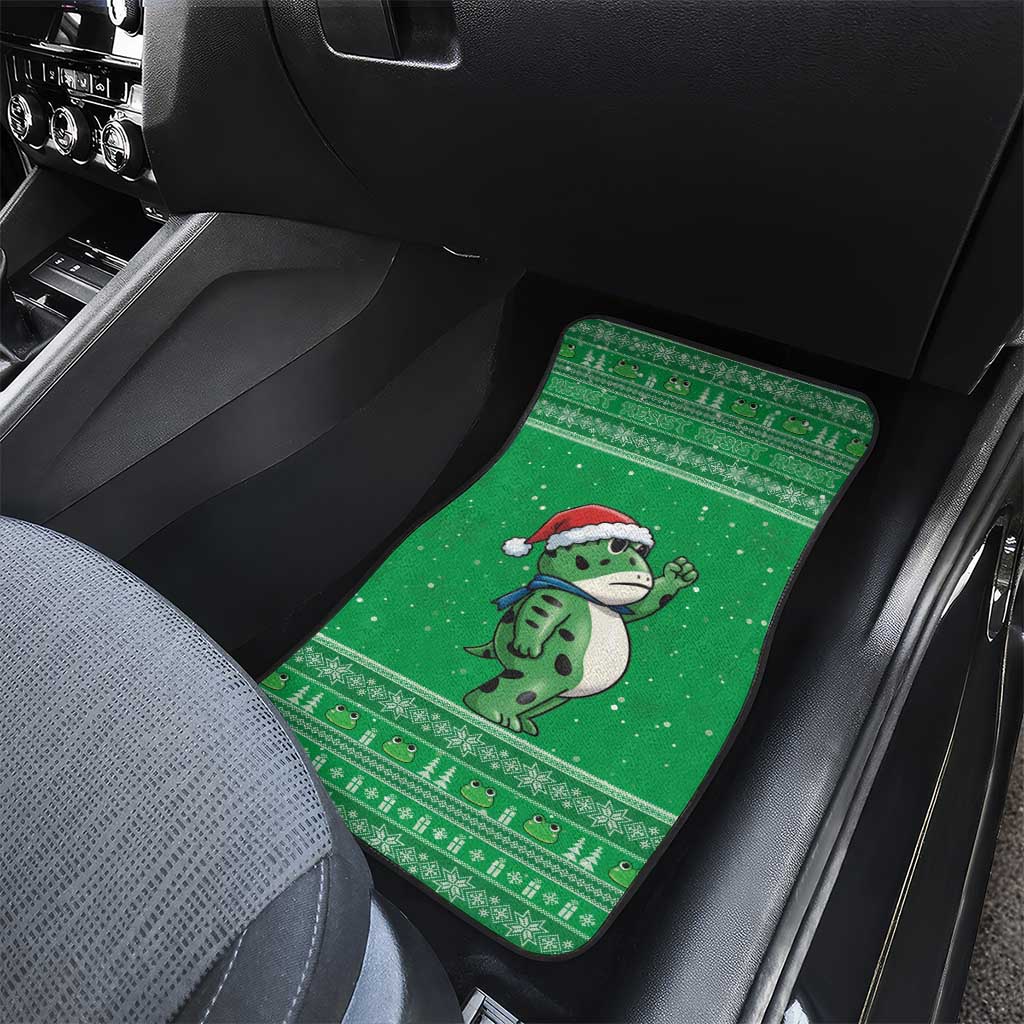 Funny Christmas Portland Frog Protest Car Mats Merry Frog-mas - Wonder Print Shop