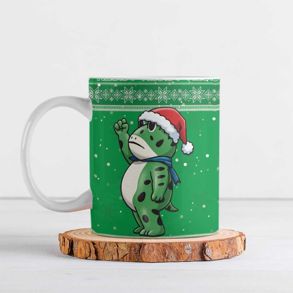Funny Christmas Portland Frog Protest Ceramic Mug Merry Frog-mas - Wonder Print Shop