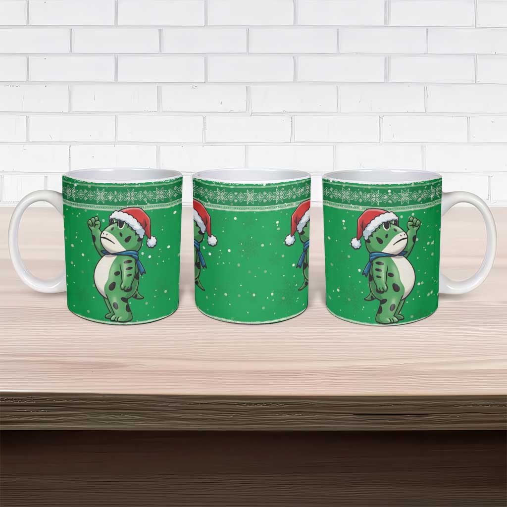 Funny Christmas Portland Frog Protest Ceramic Mug Merry Frog-mas - Wonder Print Shop