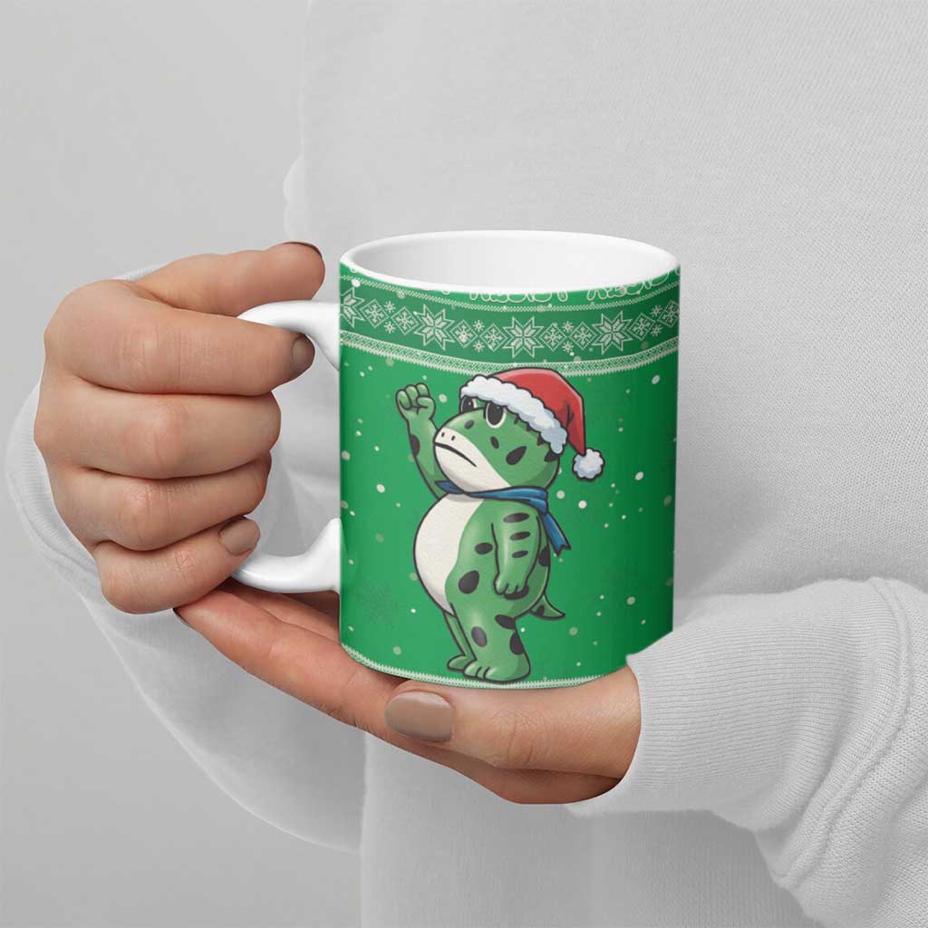 Funny Christmas Portland Frog Protest Ceramic Mug Merry Frog-mas - Wonder Print Shop