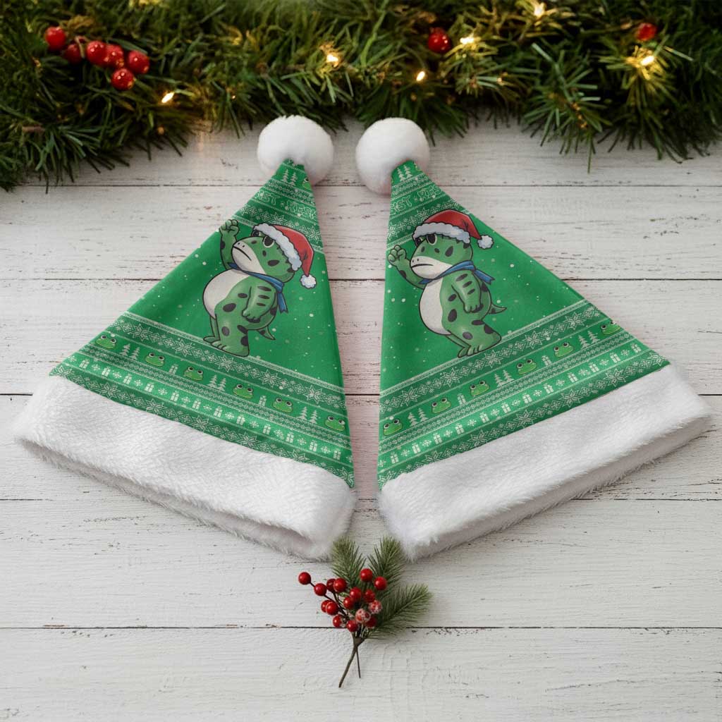 Funny Christmas Portland Frog Protest Christmas Santa Hat Merry Frog-mas - Wonder Print Shop