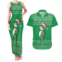 Funny Christmas Portland Frog Protest Couples Matching Tank Maxi Dress and Hawaiian Shirt Merry Frog-mas - Wonder Print Shop