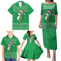 Funny Christmas Portland Frog Protest Family Matching Puletasi and Hawaiian Shirt Merry Frog-mas - Wonder Print Shop