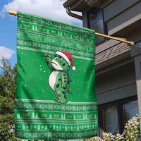 Funny Christmas Portland Frog Protest Garden Flag Merry Frog-mas - Wonder Print Shop