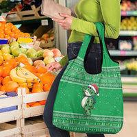 Funny Christmas Portland Frog Protest Grocery Bag Merry Frog-mas - Wonder Print Shop