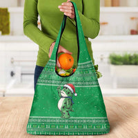 Funny Christmas Portland Frog Protest Grocery Bag Merry Frog-mas - Wonder Print Shop