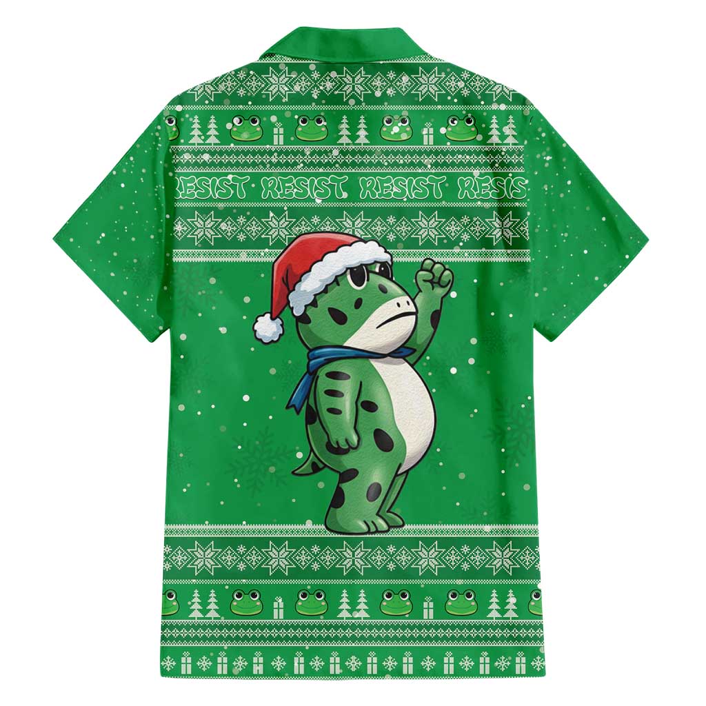 Funny Christmas Portland Frog Protest Hawaiian Shirt Merry Frog-mas - Wonder Print Shop