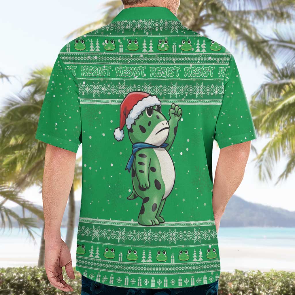 Funny Christmas Portland Frog Protest Hawaiian Shirt Merry Frog-mas - Wonder Print Shop