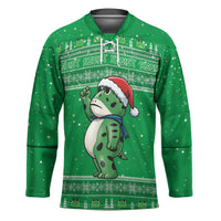 Funny Christmas Portland Frog Protest Hockey Jersey Merry Frog-mas - Wonder Print Shop