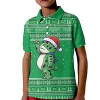 Funny Christmas Portland Frog Protest Kid Polo Shirt Merry Frog-mas - Wonder Print Shop