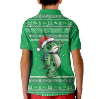 Funny Christmas Portland Frog Protest Kid Polo Shirt Merry Frog-mas - Wonder Print Shop