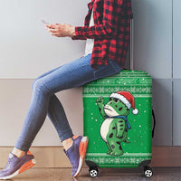 Funny Christmas Portland Frog Protest Luggage Cover Merry Frog-mas - Wonder Print Shop