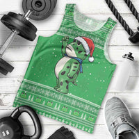 Funny Christmas Portland Frog Protest Men Tank Top Merry Frog-mas - Wonder Print Shop