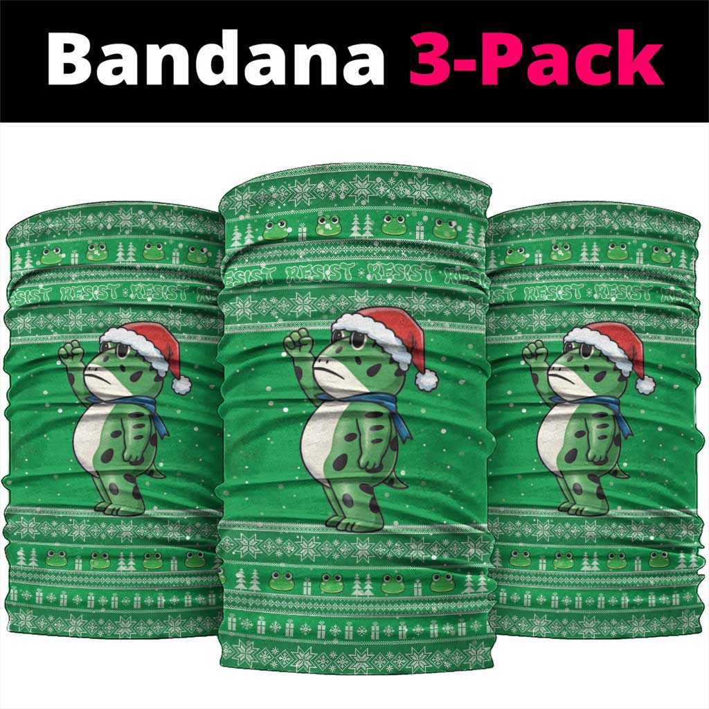 Funny Christmas Portland Frog Protest Neck Gaiter Merry Frog-mas - Wonder Print Shop