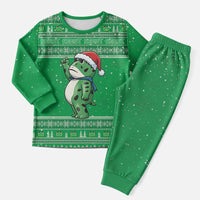 Funny Christmas Portland Frog Protest Christmas Pajama Set Merry Frog-mas - Wonder Print Shop